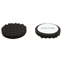 Полировальный круг из поролонa D150 mm T30 mm мягкий черный ребристый Norma 
30 black waffle ISISTEM