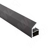 LINEA Профиль рамочный узкий, с наклонной ручкой, черный (анод), L-2700