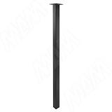 Палини опора для стола квадратная, 50х50мм, H1104+18 мм, черный (RAL 9005, муар)