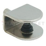 Полкодержатель для стеклянных полок толщиной 5-8 мм, со штоком, никель