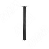 Палини опора для стола квадратная, 50х50мм, H824+18 мм, черный (RAL 9005, муар)