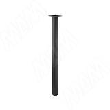 Палини опора для стола квадратная, 50х50мм, H874+18 мм, черный (RAL 9005, муар)